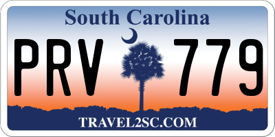SC license plate PRV779