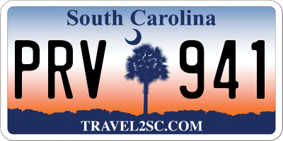 SC license plate PRV941