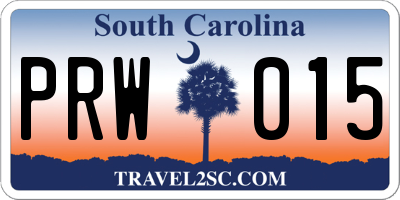 SC license plate PRW015