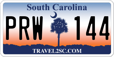 SC license plate PRW144