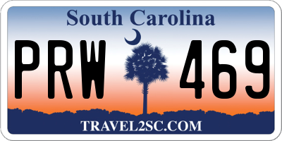 SC license plate PRW469