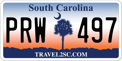 SC license plate PRW497