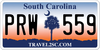 SC license plate PRW559
