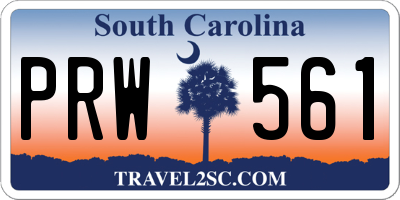 SC license plate PRW561