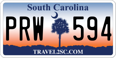 SC license plate PRW594