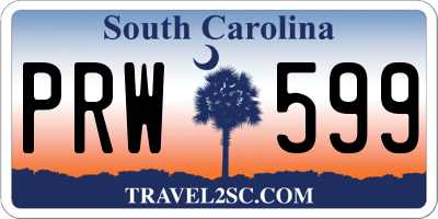 SC license plate PRW599