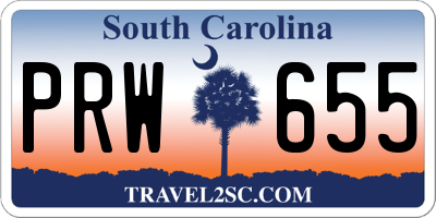 SC license plate PRW655