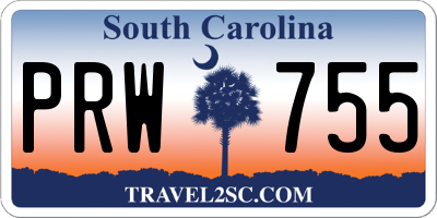 SC license plate PRW755