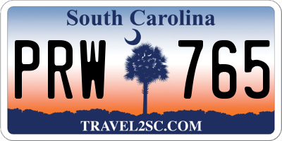 SC license plate PRW765
