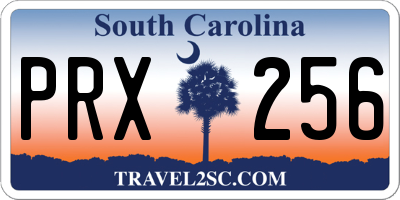 SC license plate PRX256