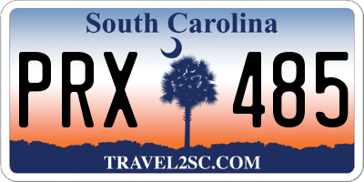 SC license plate PRX485