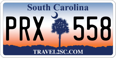 SC license plate PRX558