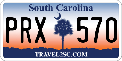 SC license plate PRX570