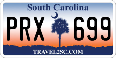 SC license plate PRX699