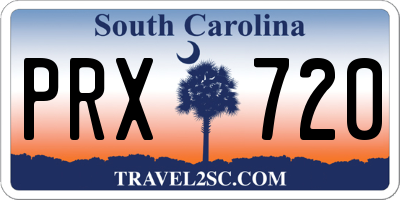 SC license plate PRX720