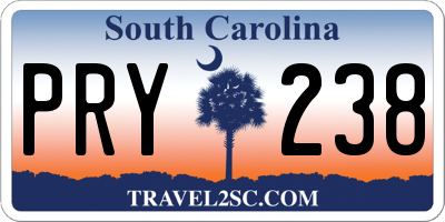 SC license plate PRY238