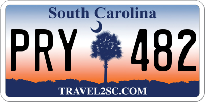 SC license plate PRY482