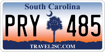 SC license plate PRY485
