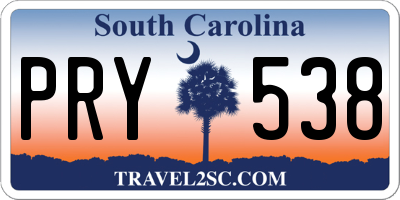 SC license plate PRY538