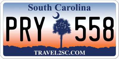SC license plate PRY558