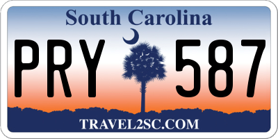 SC license plate PRY587