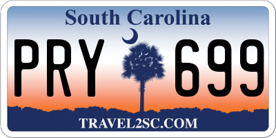 SC license plate PRY699