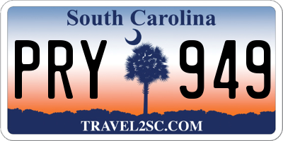 SC license plate PRY949