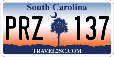 SC license plate PRZ137