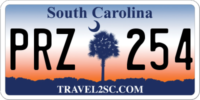 SC license plate PRZ254