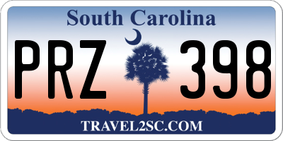 SC license plate PRZ398