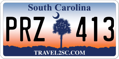 SC license plate PRZ413