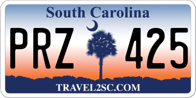 SC license plate PRZ425