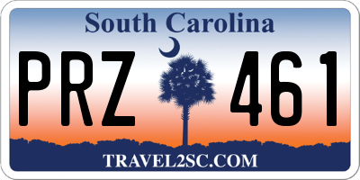 SC license plate PRZ461