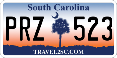 SC license plate PRZ523