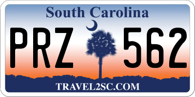 SC license plate PRZ562