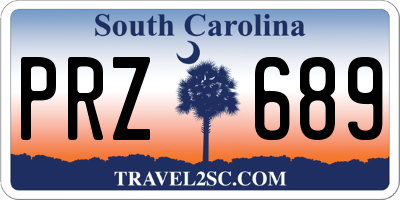 SC license plate PRZ689