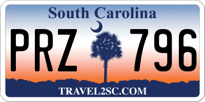 SC license plate PRZ796