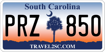 SC license plate PRZ850