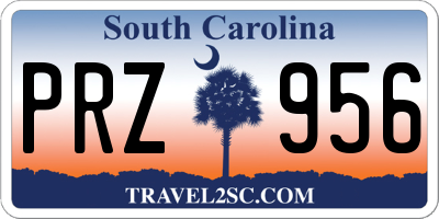 SC license plate PRZ956