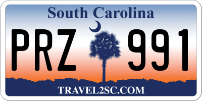 SC license plate PRZ991