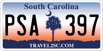 SC license plate PSA397