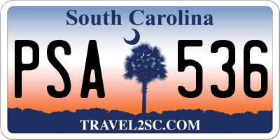 SC license plate PSA536
