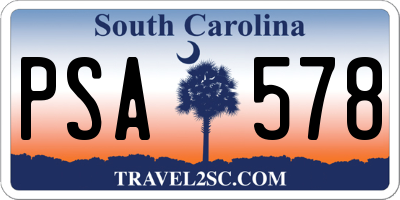 SC license plate PSA578