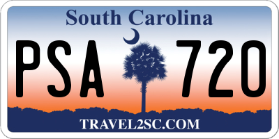 SC license plate PSA720