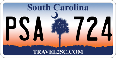 SC license plate PSA724