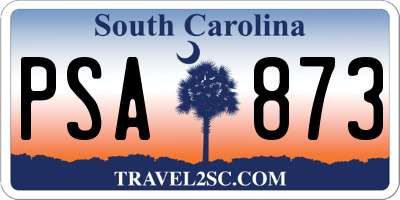 SC license plate PSA873