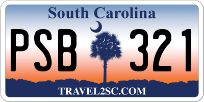 SC license plate PSB321
