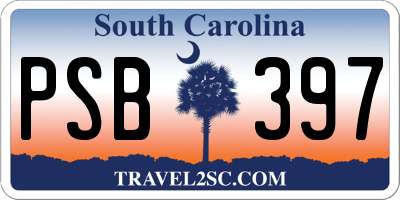 SC license plate PSB397