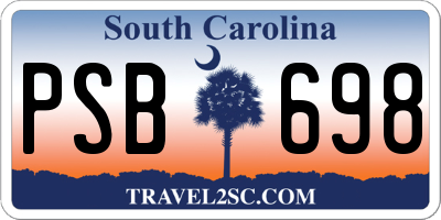 SC license plate PSB698