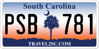 SC license plate PSB781